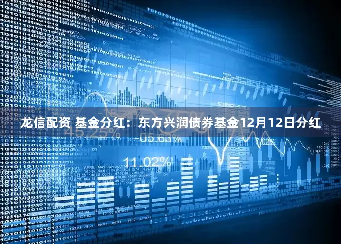龙信配资 基金分红：东方兴润债券基金12月12日分红